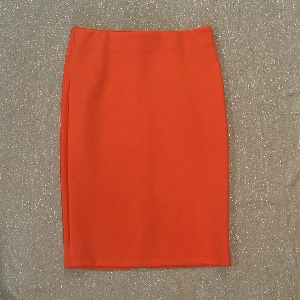 Catherine Malandrino orange pencil skirt, size 8